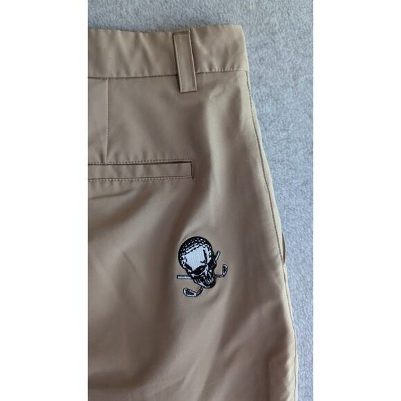 Tattoo Golf‎ Men Shorts Size 40 Performance Chino Preppy 10" Inseam Beige - Picture 4 of 9